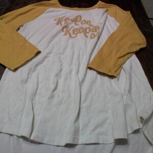 Women's L Sonoma 3/4 sleeve length graphic t